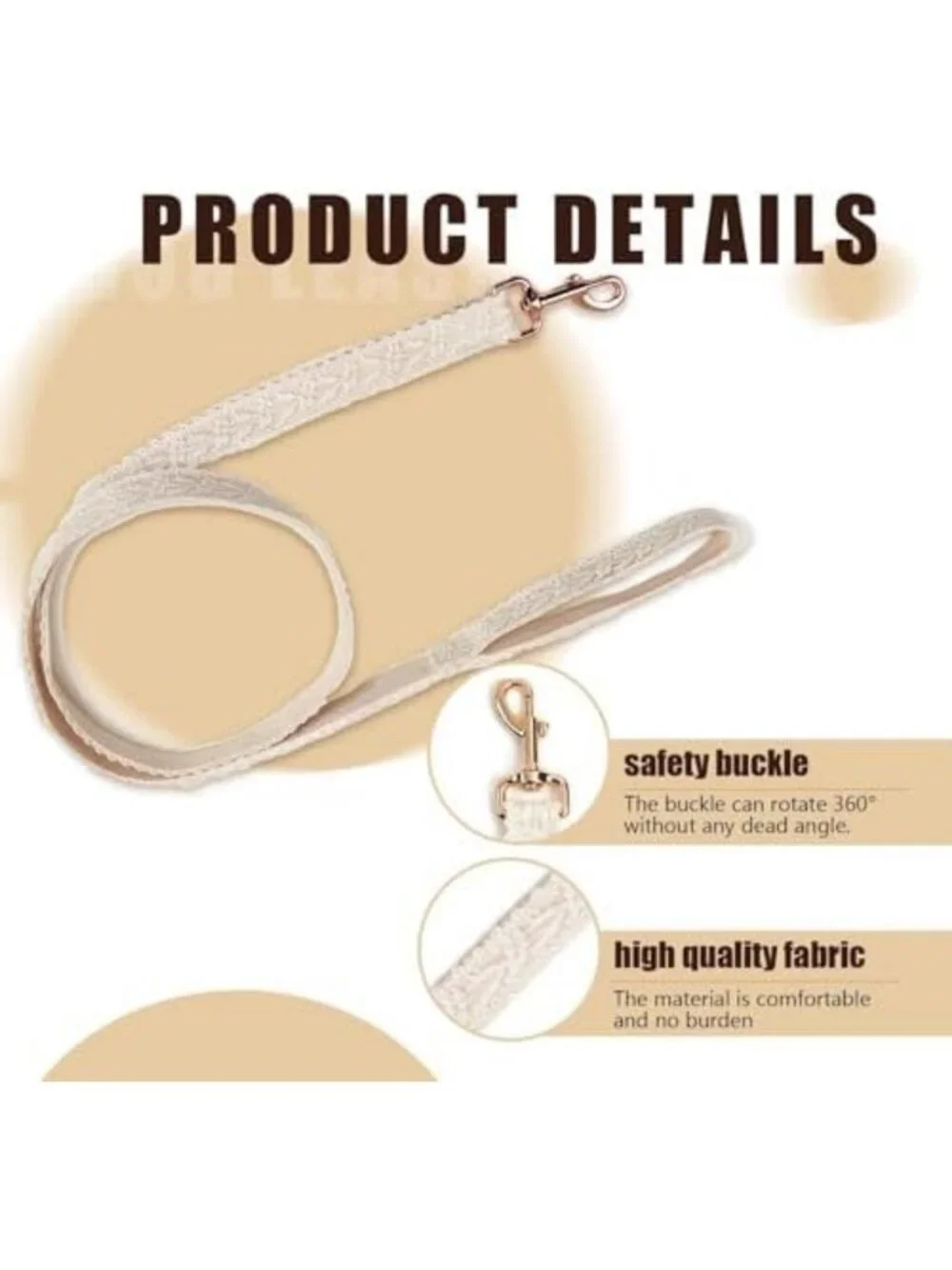 Adjustable White Lace Dog Harness & Leash Set for Girls - No Pull, Luxury Design